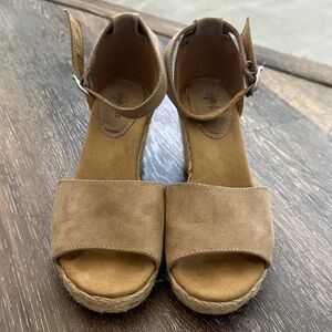 Tan Suede Women's Wedges